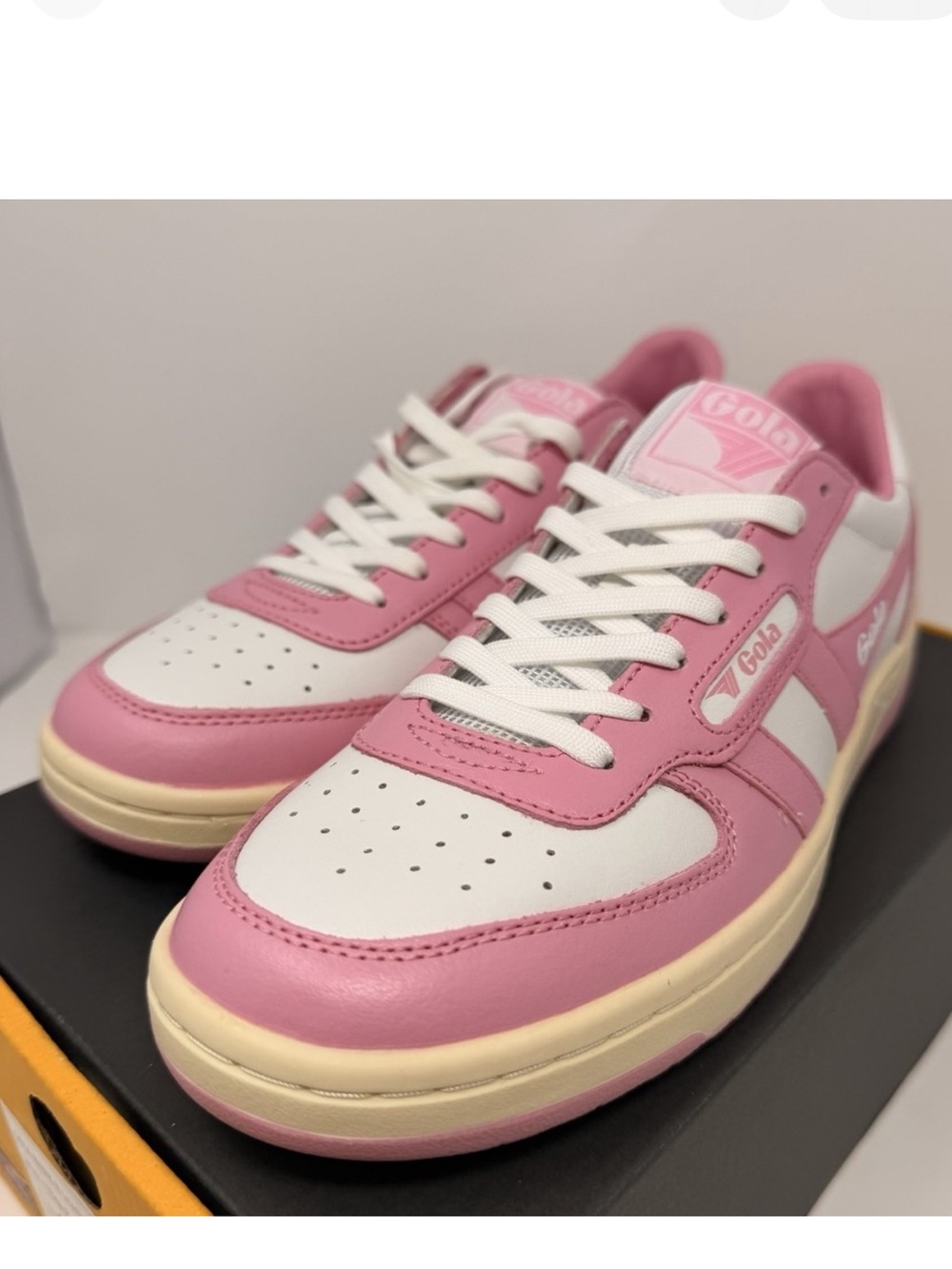 Gola Hawk II Pink and White Low-Top Sneakers
